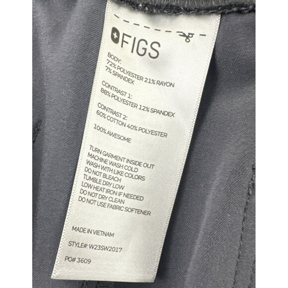 Figs Zamora Jogger Scrub Pant Gray Pink Drawstring Tech W23SW2017 Womens XXL - Picture 10 of 14